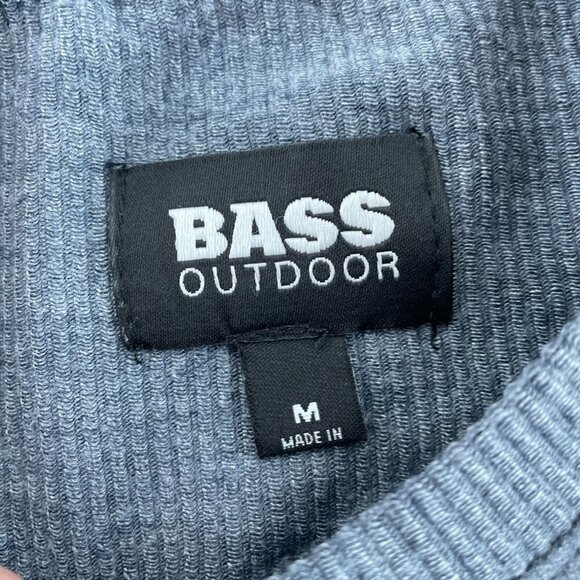 Bass Outdoor Mens Long Sleeve Utili-Tee Ombre Blue Neck Shirt Size M NWT 6045 - Picture 5 of 9